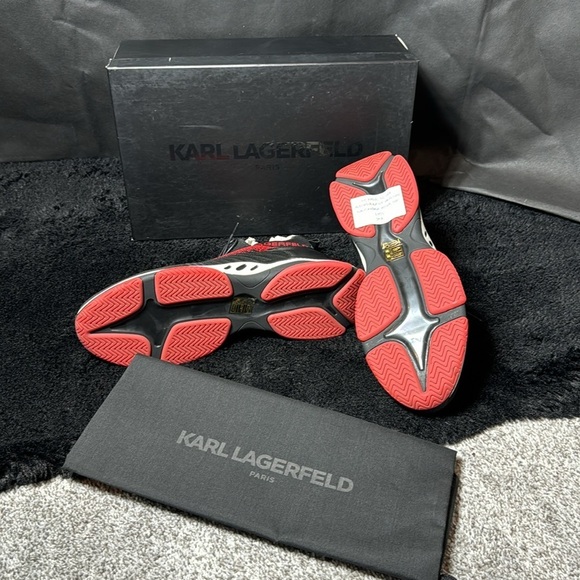 Karl Lagerfeldld Paris knit leather sock sneaker - Picture 6 of 6